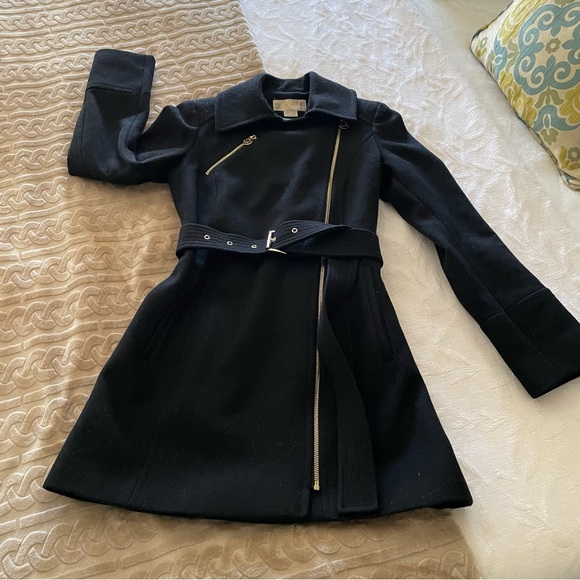 Michael Kors Black Wool Blend Coat -LIKE NEW - Picture 3 of 8
